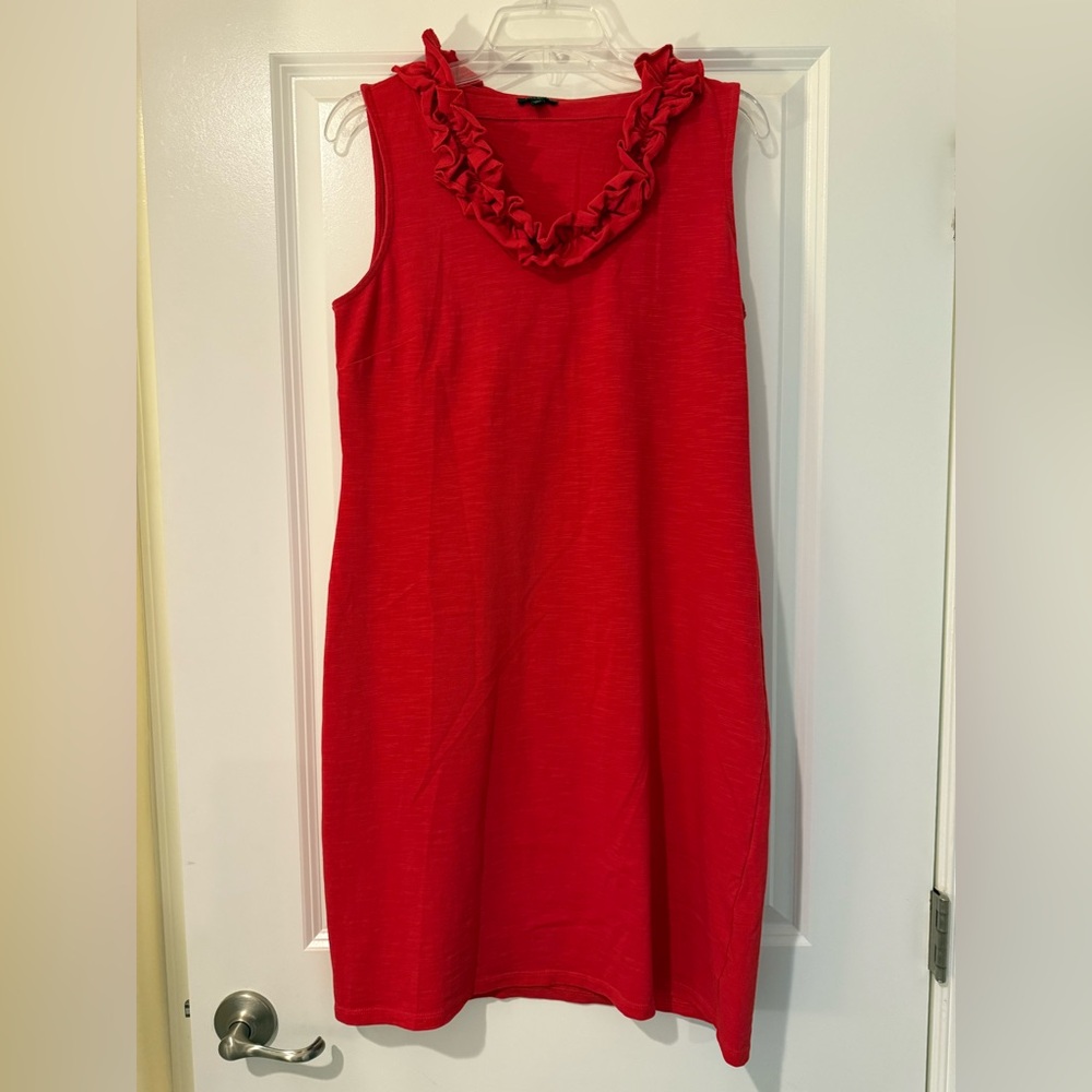 Talbots Sleeveless Dress with Ruffle Detail